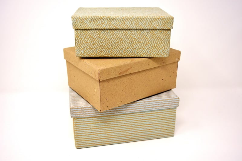 DIY Cardboard Box Shelves